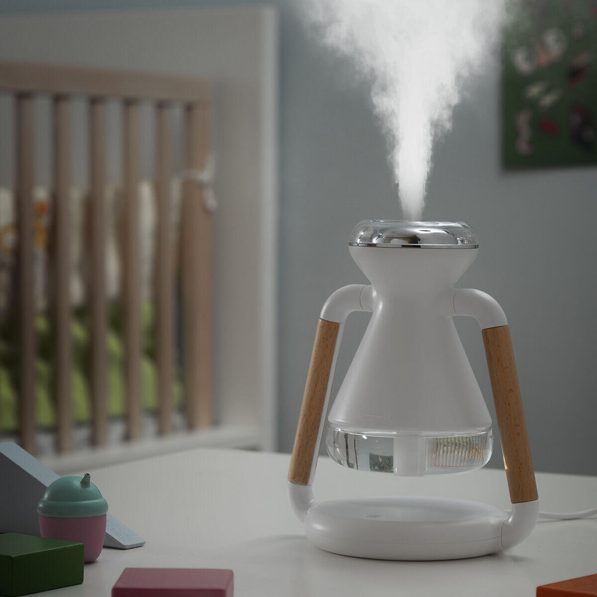 Humidificador Difusor de Aromas y Cargador Inalámbrico